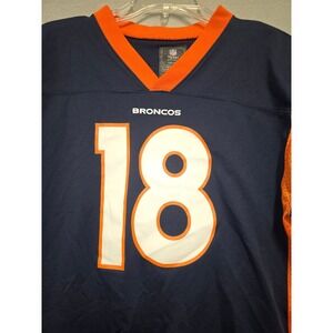 Denver Broncos Peyton Manning 18 Navy Orange NFL Jersey Youth XL